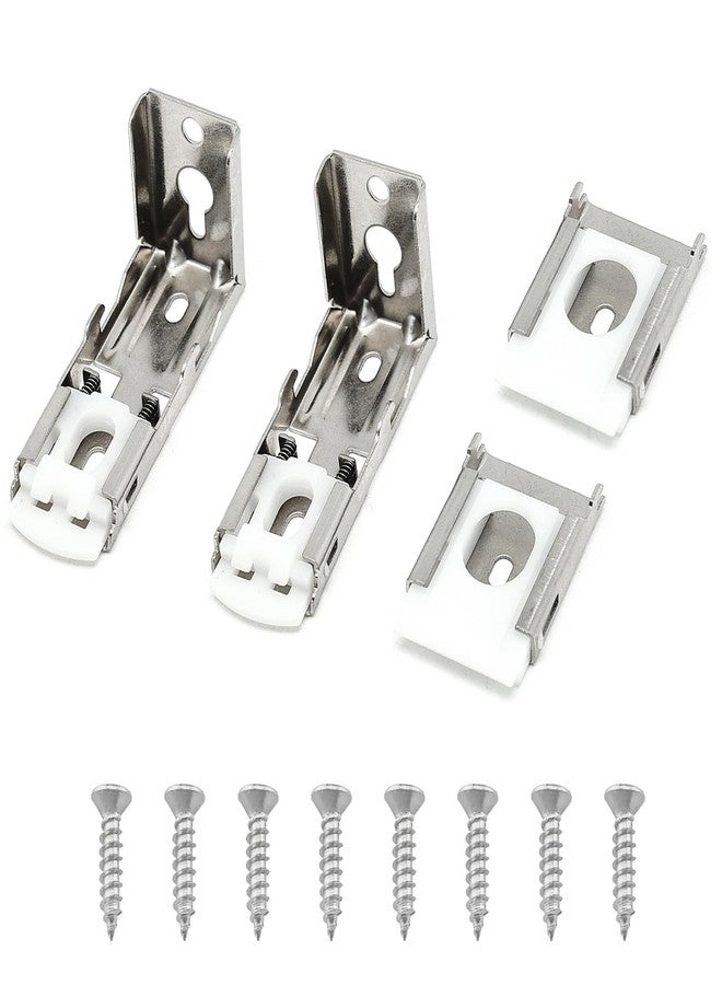 Surf turtle Mountings Brackets for Vertical Blinds 2 Sets Zebra Blinds Accessories Replacement Mount Hardware, for Both Inside or Outside L-Shaped Metal Blinds Mounting Bracket - Image 1